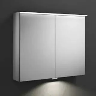 burgbad Yumo Spiegelschrank mit horizontaler LED-Aufsatzleuchte, Breite: 808mm, Inkl. LED-Waschtischbeleuchtung, SPIZ080