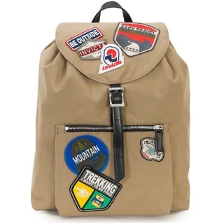 INVICTA ALPINO PATCH HERITAGE Rucksack, Backpack, Daypack, Tasche, Italienisches Design mit Lederdetails;Leicht und Kompakt für Reise und Ausflüge, Damen, Herren & Teenager, blau