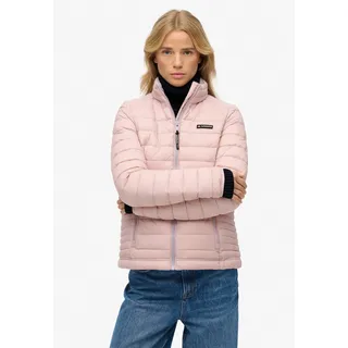 Superdry Steppjacke SUPERDRY "FUJI LITE PADDED JACKET", Damen, Gr. M, pink (dusty pink), Web, Obermaterial: 100% Nylon, unifarben, regular fit, Bündchen, Jacken Steppjacke, Regular Fit, mit Stehkragen, aus Nylon und Kunstfaser