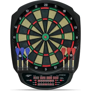 Carromco Elektronik Dartboard Striker-601 3-Loch Abstand Adapter Dartscheibe elektronisch 8 Spieler Softdarts 36 Spielen 585 Variationen