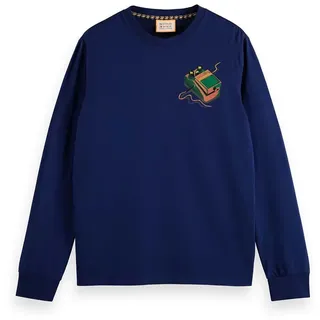 Scotch & Soda 174557 Langarm-t-shirt - Denim Blue - M