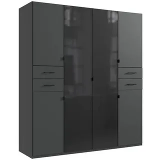 WIMEX Modante Kleiderschrank, Graphitfarben, schwarz - 180x208x58 cm