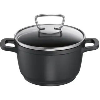 Schulte-Ufer 16011-14 Mini-Fleischtopf Filou, 14 cm, 1,20 l, Edelstahl, Schwarz