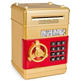 EFASO Elektronische Münzen Tresor Spardose Safe für Kinder kreativ Handeln Gold