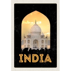 Holzschild 20x30 cm - Indien Weiße Moschee Religion Islam