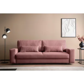 LeGer Home by Lena Gercke Schlafsofa »Imoga, Polster mit Schlaffunktion, 3-Sitzer Sofa, Couch mit Bettkasten« in modernen Farben und Stoffen, Bettfunktion, Liegefläche: 200x150 cm, rosa