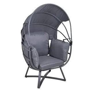 Garden Pleasure Loungesessel DELOS anthrazit, schwarz Metall