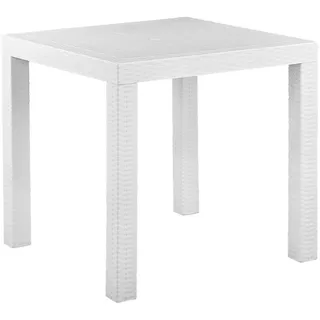 Beliani Gartentisch 80 x 80 x 76 cm Weiß