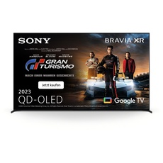 Sony BRAVIA XR, XR-65A95L, 65 Zoll Fernseher, QD-OLED, 4K HDR 120Hz, Google TV, Smart TV, Works with Alexa, mit exklusiven PS5-Features, HDMI 2.1, Gaming-Menü mit ALLM + VRR, 24 + 12M Garantie