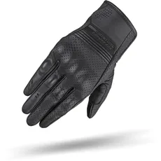 Bild BULLET Motorrad Handschuhe Damen Leder Kurze Sommer Motorradhandschuhe Schutz Touchscreen Stadt Lederhandschuhe Motorcycle Belüftet Verstärkt Perforiertes Leicht (Frauen, Schwarz, M)