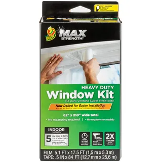 Duck Brand 287455 Maximale Stärke Fensterisolierungs-Set, Transparent, 5 Windows