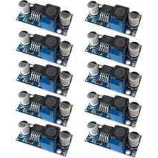 QitinDasen 10Pcs Premium XL6009 DC-DC Boost Converter Modul, 3~32V bis 5~35V Step-Up Spannungsregler Aufwärtswandler Modul, 4A Einstellbarer Stromversorgung Step-Up Modul