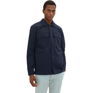 TOM TAILOR Herren Overshirt mit Druckknöpfen