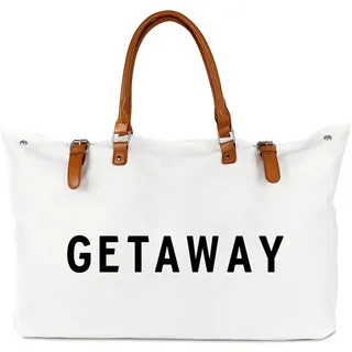 Lamyba Strandtasche Extra Large Weiss/Opulenter Garten