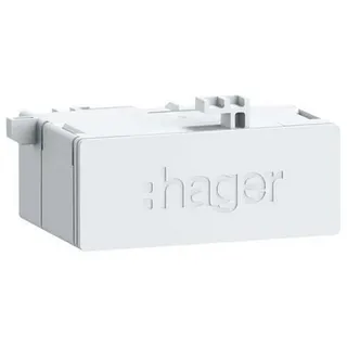 Hager ZZ45WAN2PP RJ45-Buchse in Patch/Patch Ausführung 180° für WAN-Anwendung, IP20, CAT 6A