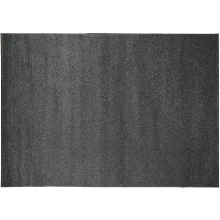 andiamo Webteppich moderner stilvoller Kurzflor Teppich robust und pflegeleicht aus 100% Polypropylen geeignet für Fußbodenheizung und Saugroboter 160 x 230 cm Einfarbig Grau