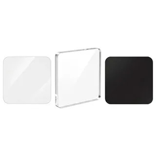 Yuiturt DIY Magnete Selbst Gestalten Kühlschrankmagnete Magnete Kühlschrank Magnete Zum Kleben Set Aus Acryl Quadratisch 5x5cm Für Personalisierte Fotomagnete Deko Küche Basteln 18 Stück Transparent