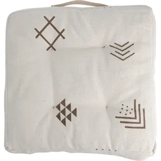 Home Styling Collection Stuhlkissen 40/40/6 cm , Weiß , Naturmaterialen , 41x41 cm , Heimtextilien, Wohntextilien, Sitzkissen