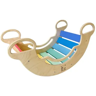 BusyKids Balancewippe/Rocker Schaukel - Regenbogenfarben - Grau