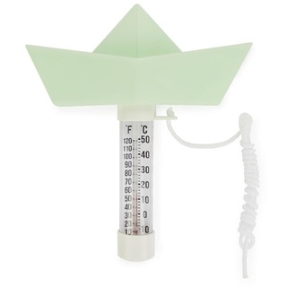 balvi Pool-Thermometer Paper Boat Farbe Türkis Schwimmendes Origami-Boot Kunststoff 15 x 16 cm