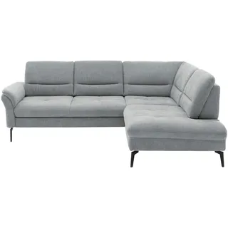 Beldomo System Ecksofa , Hellgrau , Textil , Ottomane rechts, L-Form , 256x206 cm , Stoffauswahl, seitenverkehrt erhältlich, Bettfunktion erhältlich, Hocker erhältlich, Rücken echt, individuell planbar , Wohnzimmer, Sofas & Couches, Wohnlandschaften, Ecksofas