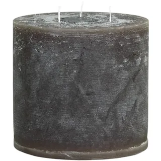 Chic Antique Macon rustikale Stumpenkerze Kerze Antik Altarkerzen 100% Paraffin Lange Brenndauer, H15/D15 cm Coffee