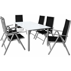 Bild Bern Set 7-tlg. Tischplatte Milchglas/silber