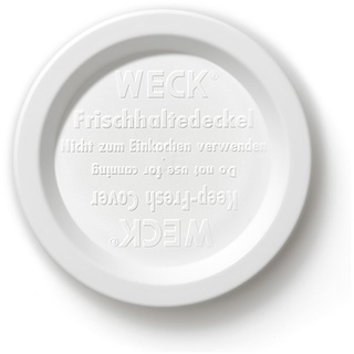 Weck Keep Fresh 80 mm Deckel, 5 Stück | Zum Einmachen von Konserven, Säften, zur luftdichten Aufbewahrung von trockenen Zutaten Gläser