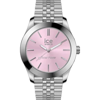 ICE-Watch - Ice Steel Silver Light pink - Silbergraue Damenuhr mit Metallarmband - 023790 (Small)