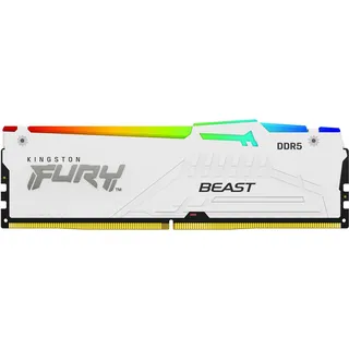 Kingston FURY Beast RGB DDR5-5600 - 32GB - CL40 - Single Channel (1 pcs) - Intel XMP - Weiß mit RGB