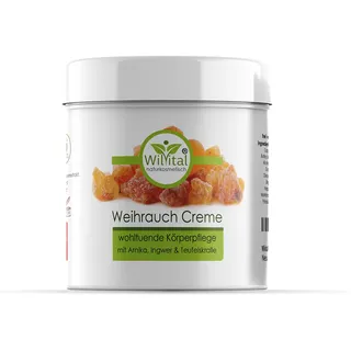 Wilvital Weihrauch Creme 200ml mit Arnika und Teufelskralle - wohltuende Körperpflege mit 100% natürlichem Weihrauch- und Ingwerextrakt