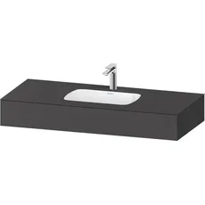 Duravit Qatego Einbauwaschtisch mit Konsole, 1200x550x170mm, QA46920, Farbe: Graphit matt