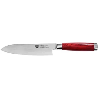 Gräwe Damaszener Santokumesser 16,7 cm rot