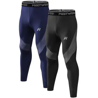 MEETWEE Thermounterhose Herren, Thermounterwäsche Lange Unterhose Winter Leggings Funktionsunterwäsche Skiunterwäsche Warme Unterwäsche Männer