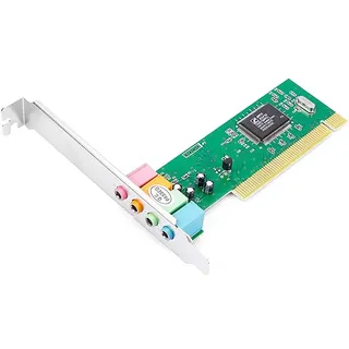 B34C PCI Soundkarte für PC, Intern 5.1 Kanal Audio Soundkarte mit Dolby Digital Surround, Gameport, 4-Kanal-Support