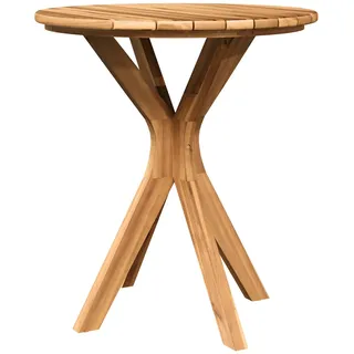vidaXL Bistrotisch Ø 70 x 75 cm Teak Braun