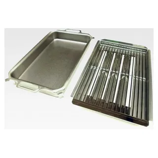 Kombi-Set mit passender Flammabdeckung | Ideal zum gleichzeitigen Grillen und Braten