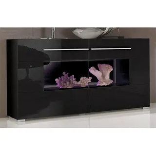 Höltkemeyer Sideboard 120 cm schwarz / Türkis