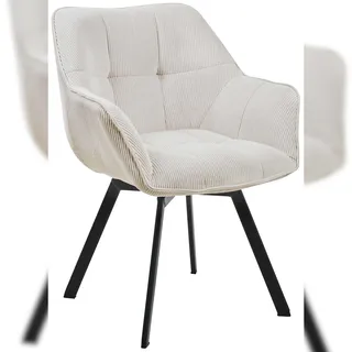 CLP Esszimmerstuhl Jordi Cord, creme