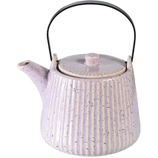 Yundu Violette Teekanne Porzellan, 1000ml mit abnehmbarem Tee-Ei und Teesieb für losen Tee