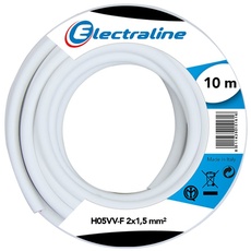 Electraline 60107035j Kabel Rolle – 10 m – weiß