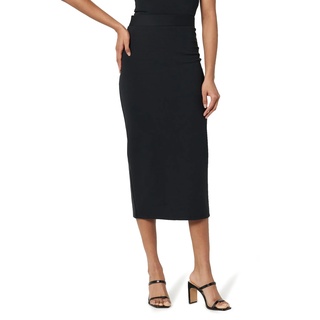 The Drop Esmeralda Midi Skirt Midirock, Schwarz, XS