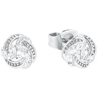 Paar Ohrstecker AMOR "Knoten", bunt (silberfarben, weiß, kristallweiß), Ohrringe, Damen, 8mm, Silber 925 (Sterlingsilber), Paar Ohrstecker, mit Zirkonia (synth.)
