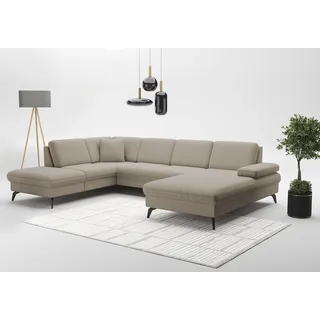 sit&more Wohnlandschaft »Morris Jubi U-Form, B: 300 cm« mit Armteilfunktion & 1 Zierkissen, optional Bettfunktion,