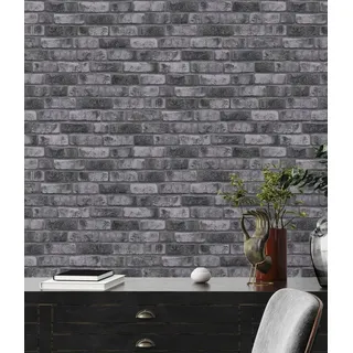 A.S. Création Steintapete 10 m x 0,32 m 0 g Braun/Grau/Silber 388124