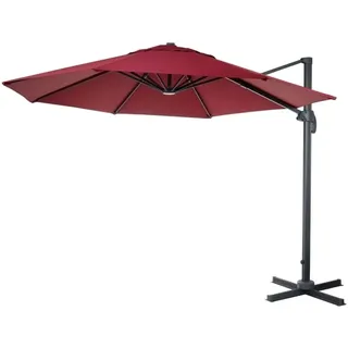 MCW Ampelschirm A96 Ø 4m Alu/Stahl Bordeaux ohne Ständer