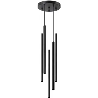 SOLLUX lighting Hängelampe Pendelleuchte Hängeleuchte Deckenlampe Lampe Decke Stahl 5 Flammig 19,5 x 19,5 x 104 cm Pastelo