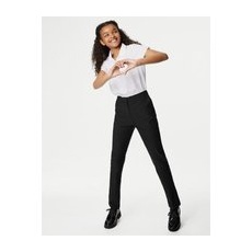 M&S Collection Pantalon fille coupe super skinny en tissu extensible, idéal pour l'école (du 9 au 18ans) - Black, Black - 12-13
