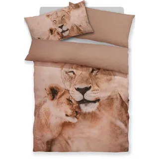 my home Bettwäsche »Lyki« 2 tlg. ab Größe 135x200 cm, 100% Polyester, Katze, Pferd, Löwe, Pinguin