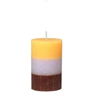 Broste Copenhagen Blockkerze Rustik Rainbow 7,5 cm beige